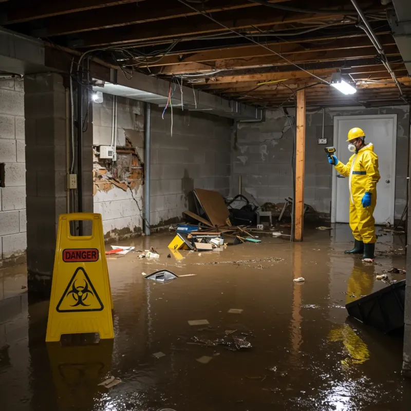 Flooded Basement Electrical Hazard in New Richmond, WI Property